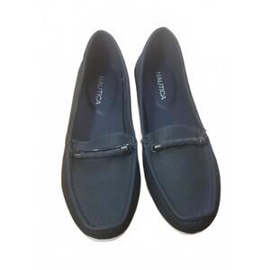 Navy blue slip ons